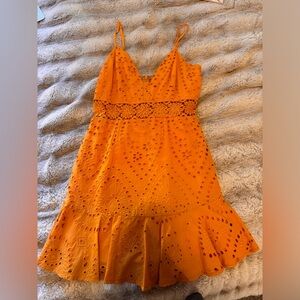 In the beginning light orange dress